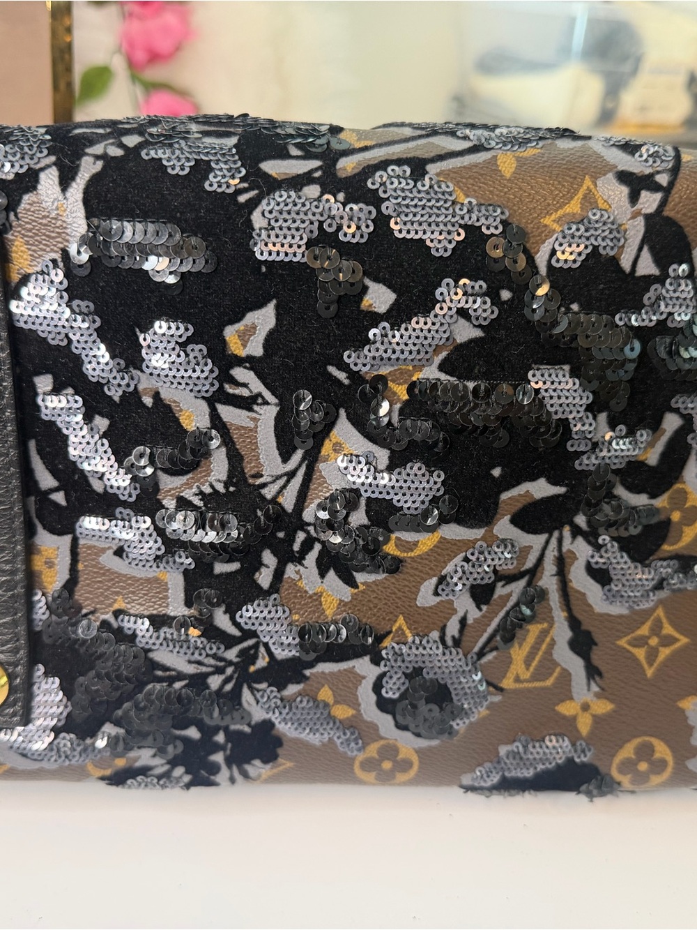 Louis Vuitton Limited Edition Monogram Fleur de Jais Speedy 30 eBay COA *Rare* - Picture 7 of 13